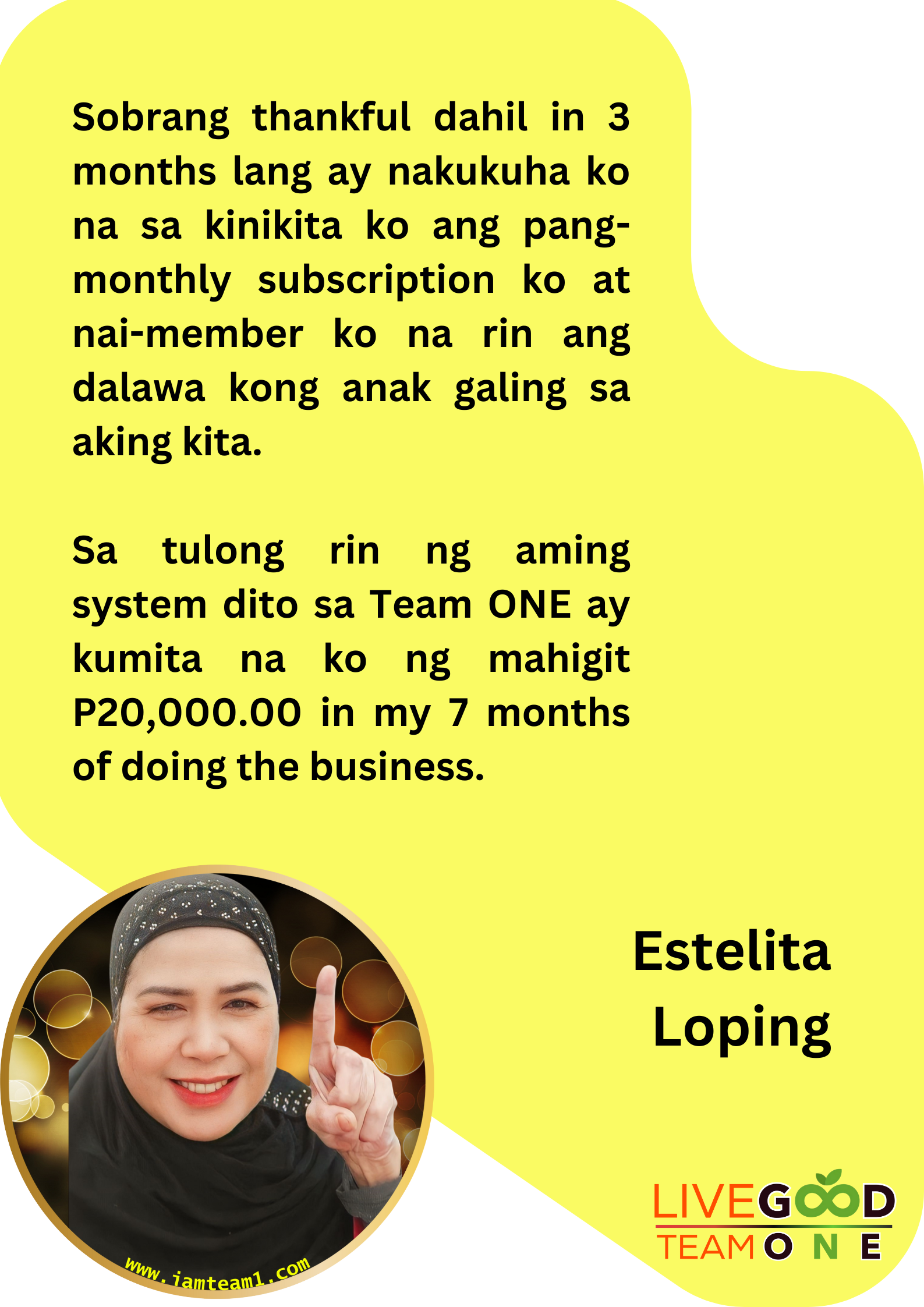 Estelita LopingTestimonial